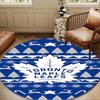 Maple Leafs Emblem Round Rug for Livingroom,Bedroom, Palyroom, Chair Rug, Area rug, Circle Carpet, Large Size Decor Fan Christmas gift