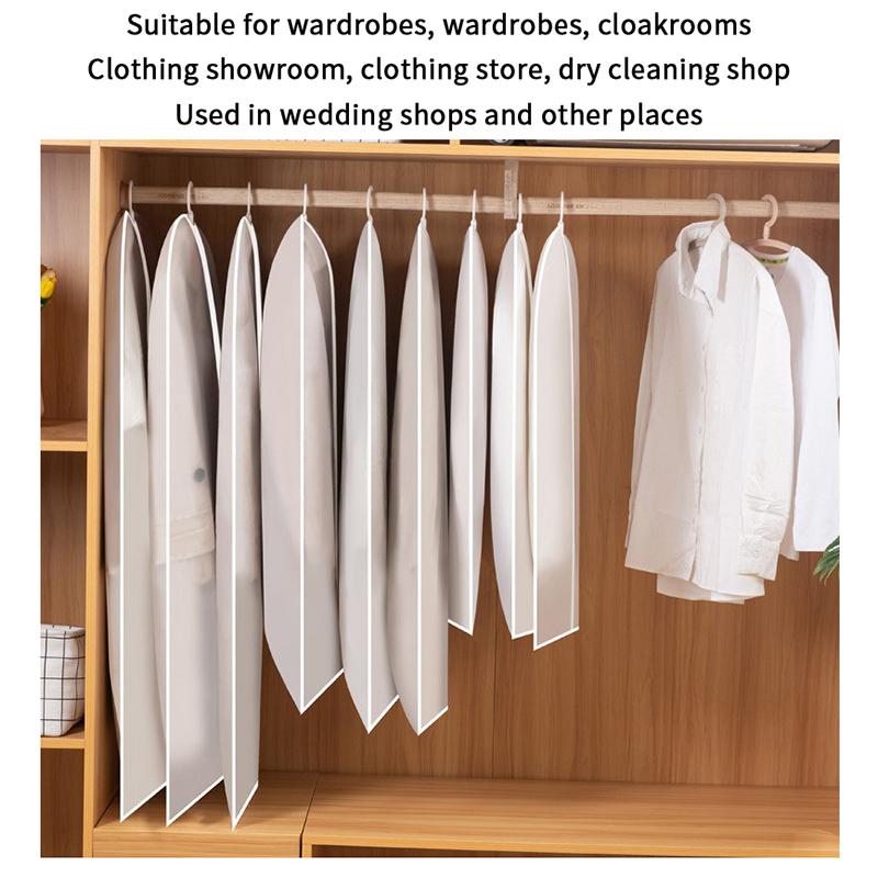 Thickened Washable Clothes Hanging Dust Cover Cover Suit Coat Transparent Fully Enclosed With Zipper Clothes Storage Bag