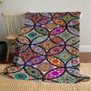 1PC Mandala PatternsOutdoor Flannel Blanket - Soft Plush Decor for Picnics, camping, Bedroom, Playroom, Office, or Lunch Break 1344A