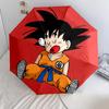 1 PC Automatic Folding Umbrella - Cute Cartoon Son Goku Pattern Portable Foldable Design With 8 Ribs Christmas Birthday Gifts