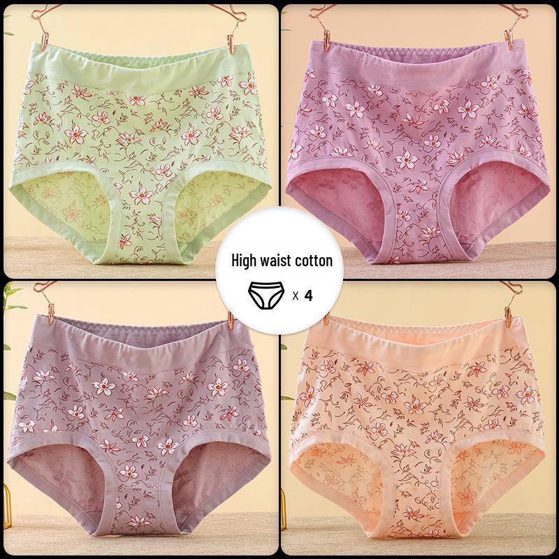 Mom’s Style Cotton High-Waisted Plus Size Briefs for Women
