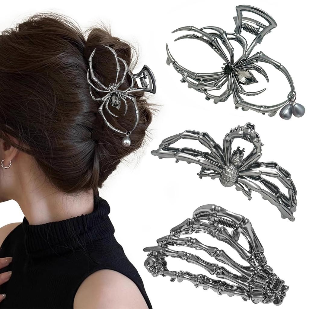 Halloween Legierung Tier Fledermaus Haarklammern Frauen Mädchen Minimalistisch Y2K Metall Haifisch-Klammer Gothic Feiertags-Haarschmuck