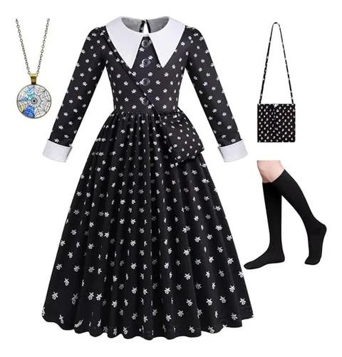 Black Costume Dress For Girls, Halloween Costume For Child