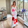 Summer Flower Print U Neck Backless A Line Dress With Sleeveless Design For Teen Women