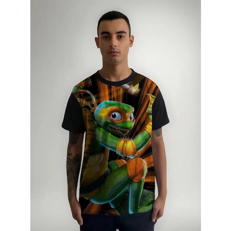 

Men s 3D Scenery Print Casual Sport Top, Polyester Fabric, Regular Fit, S
