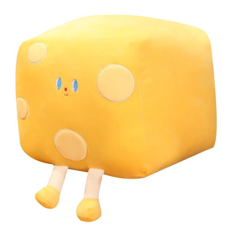 Butter Cheese Cube Yellow Plush Toy Stuffed Doll Cartoon Decoration Gift Kids