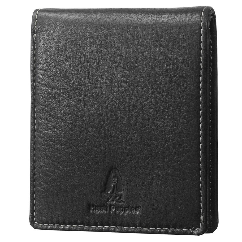Hush Puppies Nick Bifold Wallet with Coin Pocket Genuine Leather HP0606 Black