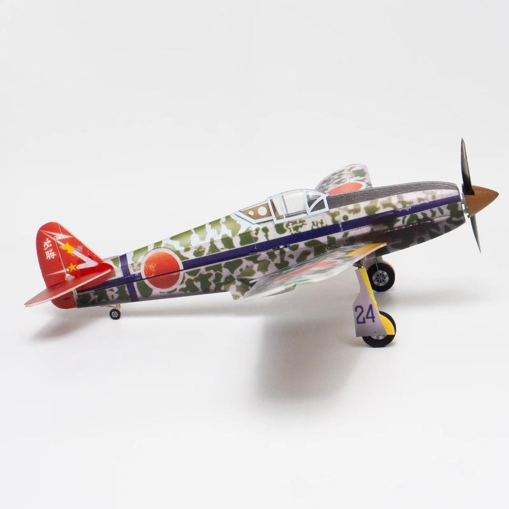 Mini KI-61 Hien rozpiętość skrzydeł 480 mm 5-kanałowy samolot stałopłatowy wersja z chowanym podwoziem Samolot RC Zabawka zewnętrzna Prezent dla dzieci