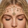 Crystal Long Tassels Hair Chain Fairy Forehead Ornament Bohemian Forehead Headpiece  Hair Jewelry