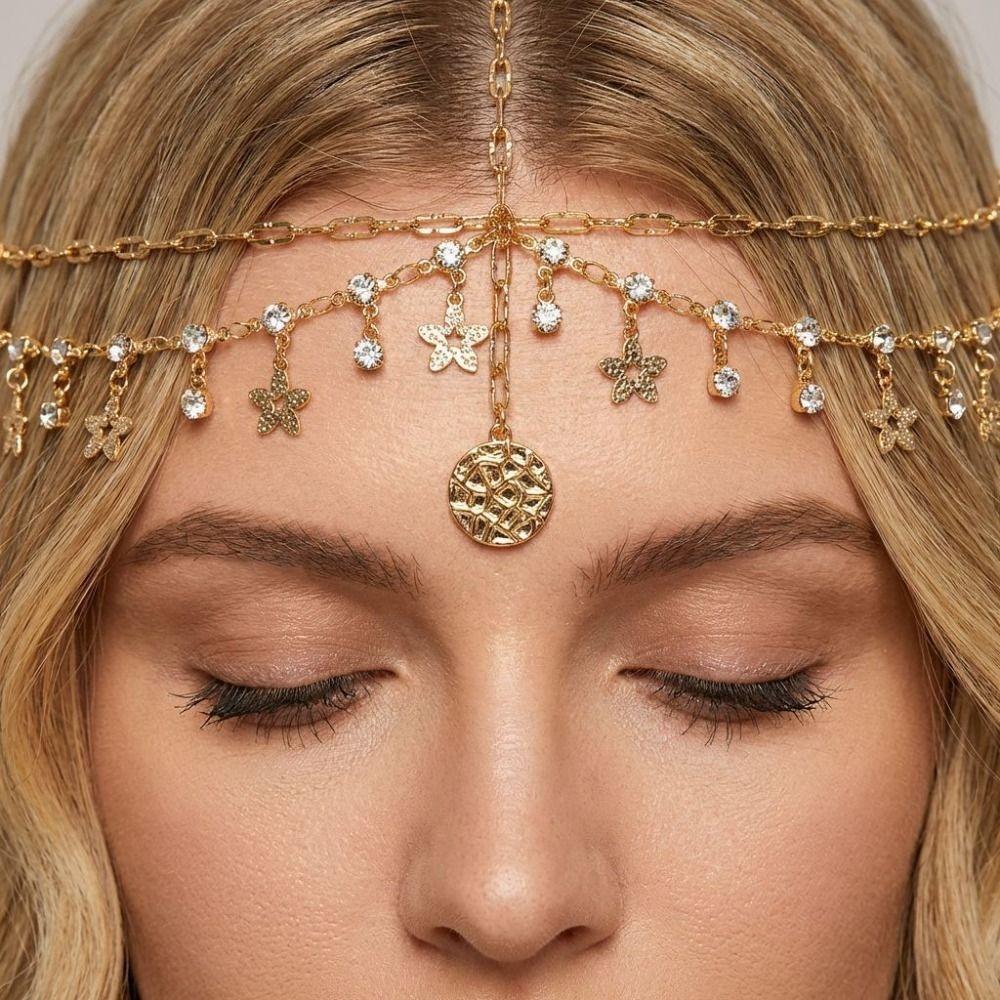 Fairy Bohemian Forehead Headpiece Korean Style Forehead Ornament Hair Jewelry