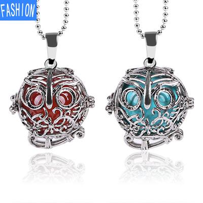 Originele Hollow Out Owl-hanger Driedimensionale afneembare stenen ketting