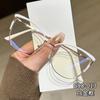 Metal Frame Anti Blue Light Glasses Cat Eye Type Non Prescription Protective Goggles Decorative Flat Glasses Lentes Mujer