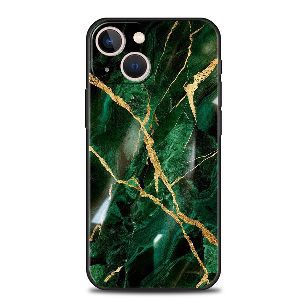Watercolor Marble Phone Case For iPhone 17 16 15 Pro Max 11 12 13 14 7 8 Plus SE 2020 X XR XS Cover Soft Black