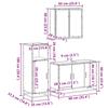 3 Piece Bathroom Furniture Set in Sonoma Oak Particleboard