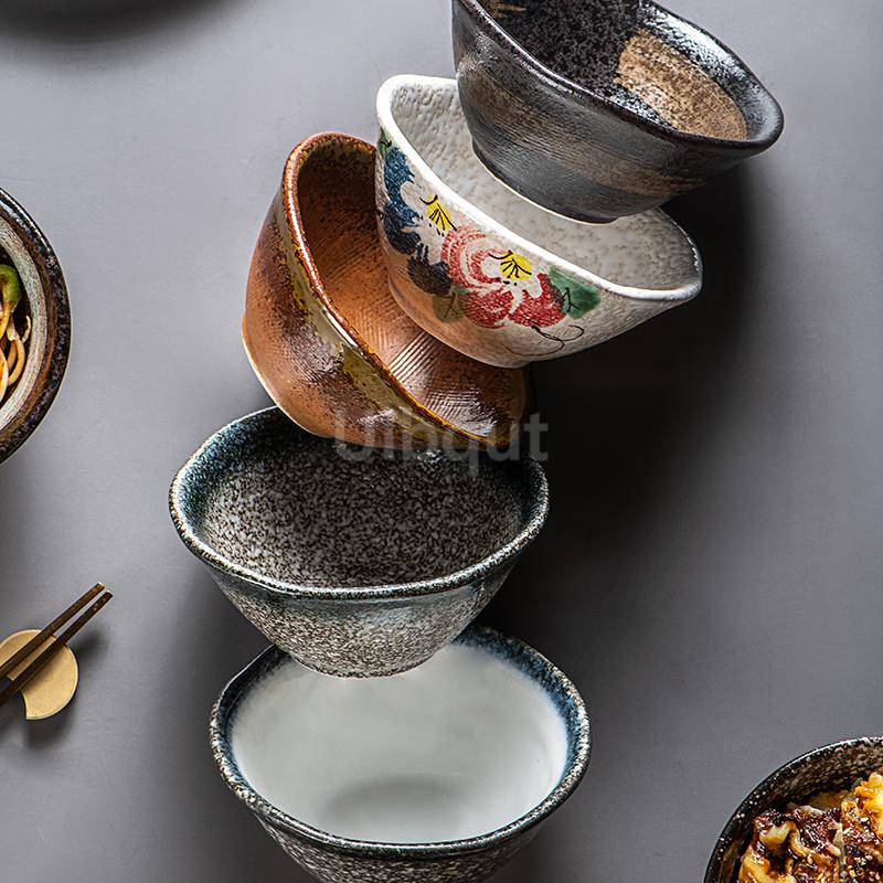 5inch 5.5 Inch Japanese Ceramic Rice Bowl Porcelain Dishes Pretty Restaurant Table Top Items Soup Noodles Sauce Bowls Dinnerware