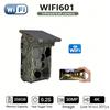4K 50MP WiFi Wildkamera 940NM Nachtsicht Bewegungsaktiviert Wasserdicht Bluetooth Jagdkamera App mit Solarpanel für Wildl