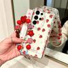 Cute Strawberry Flower Chain Case For Honor 400 Pro 600 Lite 200 MAGIC 7 90X6D X8D X5C X9D X7D X8C X9B X8A X8B X7B X6C A6B X5B