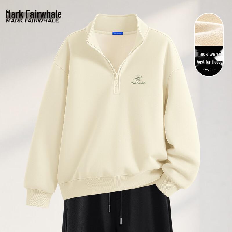 

Mark Fairwhale Men s Fleece-Lined Stand Collar Sweatshirt M