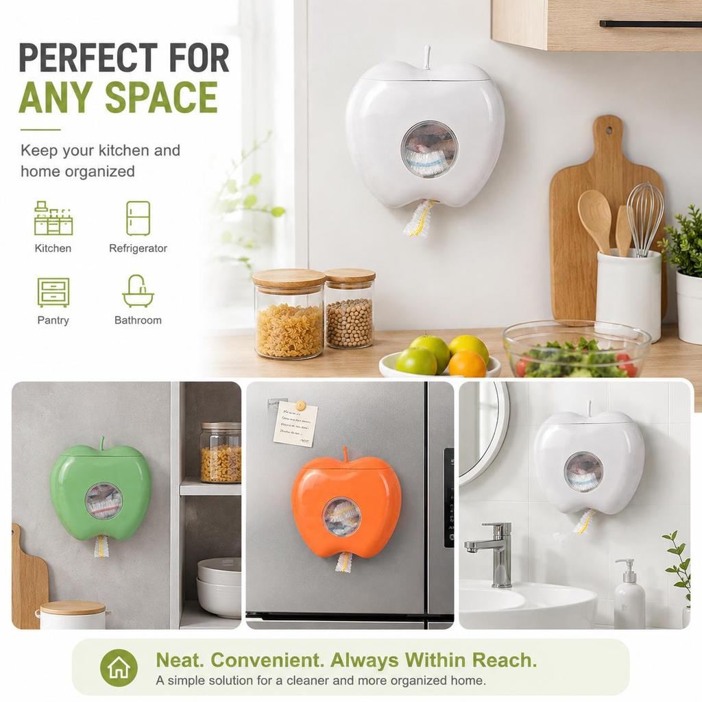 Fresh-keeping Film Set Storage Box Kitchen Household Wall-mounted Large-capacity Punch-free Fresh-keeping Bag Hanging Wall Extraction Finishing Box
