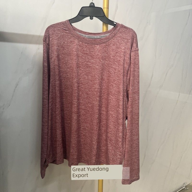 

Women s Spring Brushed Nude Feel Long Sleeves Stretch Workout Clothes Bean Paste Color At5-1 3X
