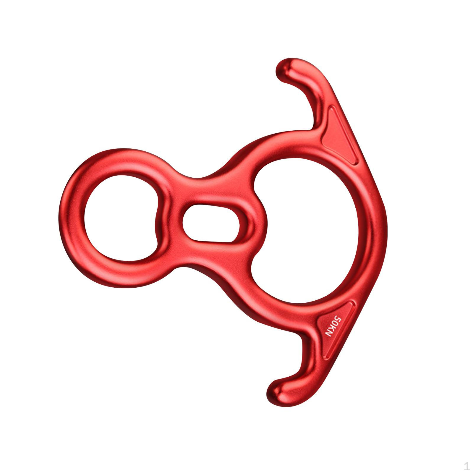 

50 KN 8-digit Abseiling Device Made of Aluminum Alloy, Practical, Security And Equipment червоний