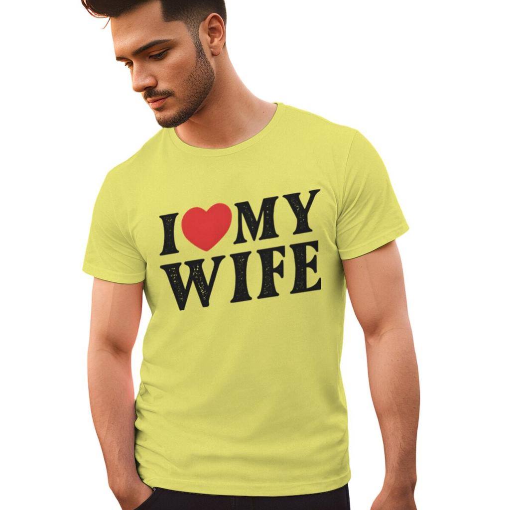 I Love My WifeI Love Hubby Print Couple T Shirt Men Women Valentines Day Gifts Tshirts Fun Short Sleeve LoversMatching Tshirt