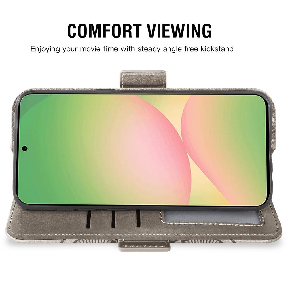 Pro Samsung Galaxy S24 FE Pouzdro s potiskem pivoňky TPU PU kůže Peněženka Kryt na telefon s řemínkem na zápěstí