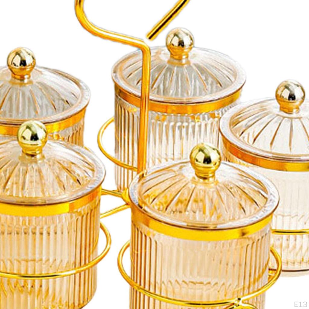 Food Storage Jar Nut and Candy Serving Tray Easy To Refill Multi Compartments Platter Nordic Dried