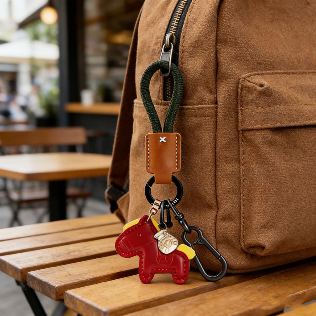 Stylish Personalized Key Accessory for Car Keys Made of PU Leather Waterproof Compact Design for Adults and Fashion Enthusiasts