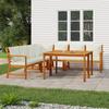 Vidaxl 7-Piece Garden Furniture Set With Cushions, Solid Acacia Wood
