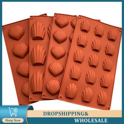 Moule à Gâteau Coquille Madeleine en Silicone Moule à Pâtisserie Moule à Biscuits Chocolat Outils de Cuisson Accessoires de Cuisine Dessert