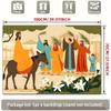 2D Religious Palm Sunday Backdrop Cloth Jesus Triumphal Entry Scene