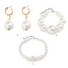 Pearls Collar Necklace Vintage Style Beads Bracelet Pearls Earrings Beads Jewelry Perfect Gift for Girlfriends Woman