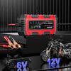 6V 12V 1.5A Electric Motorcycles Charger Smart Charger Car and Motorcycle Battery Charging Unit for Lead-Acid AGM GEL Batteries