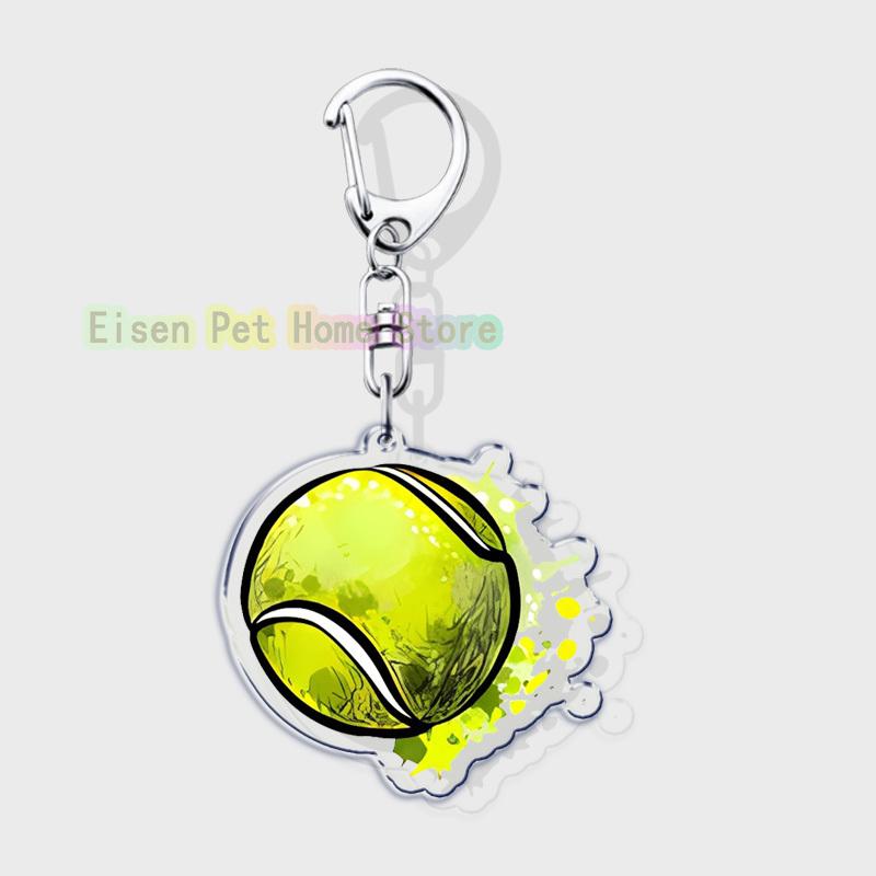 Classic Sports I Love Tennis Keychains for Accessories Bag Hobby Bike Car Keyrings Jewelry Friends Father Boyfriends Gifts