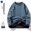 Men's Double-Sided Fleece Crew Neck Thick Thermal Sweatshirt 