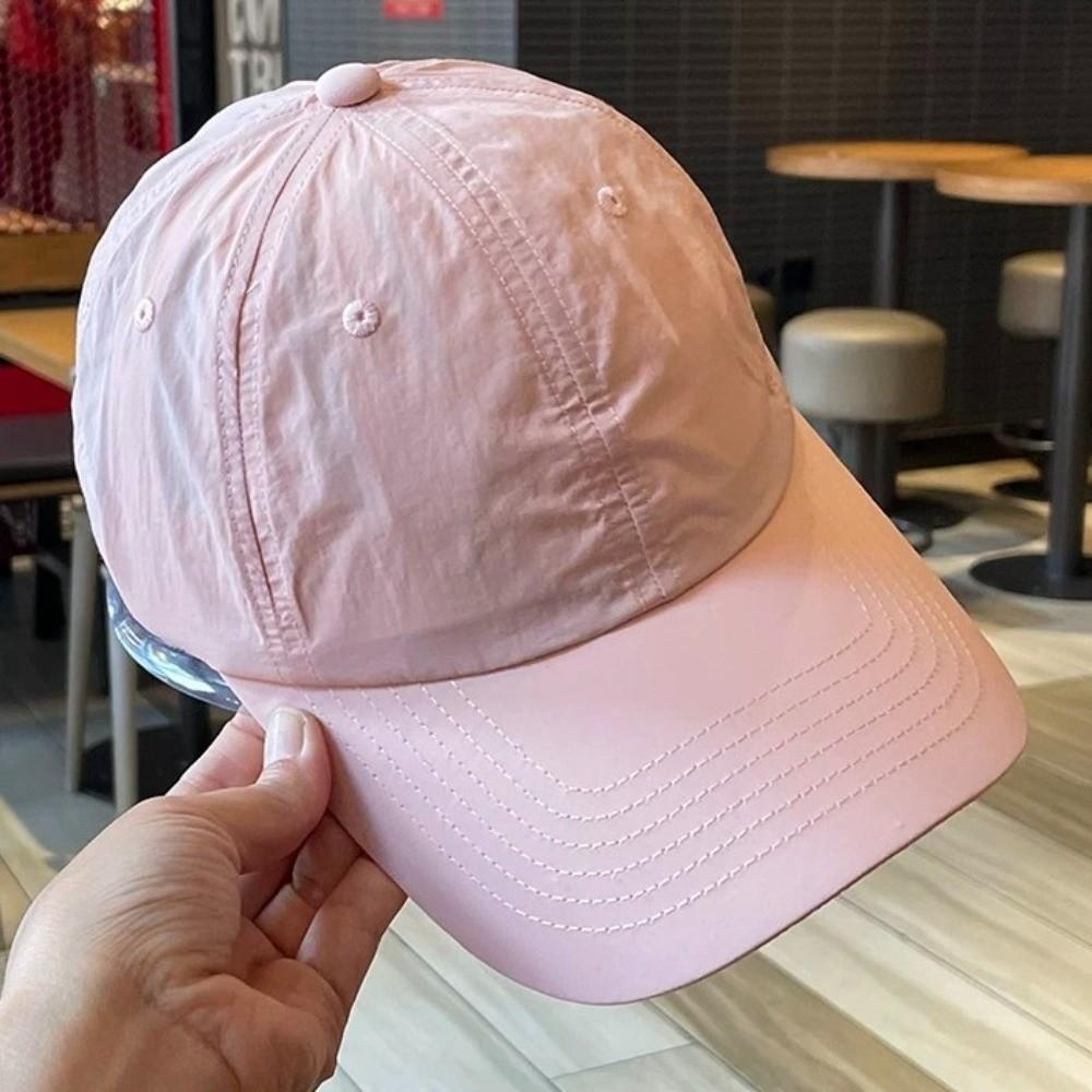 Anime Quick-Drying Baseball Cap Korean Style Peaked Cap Fashion Solid Color Sun Hat  Girl