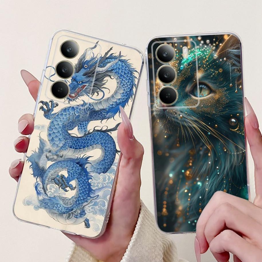 For OPPO Realme C75 4G Case 2025 New Fashion Butterfly Love Heart Flower Soft Transparent Silicone Cover For RealmeC75 C 75 Etui