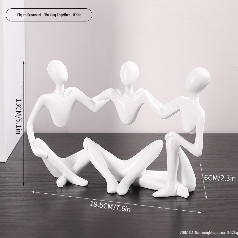 Set de 3 Ornamente Miniaturale Moderne Minimaliste pentru Decor Acasă și Birou