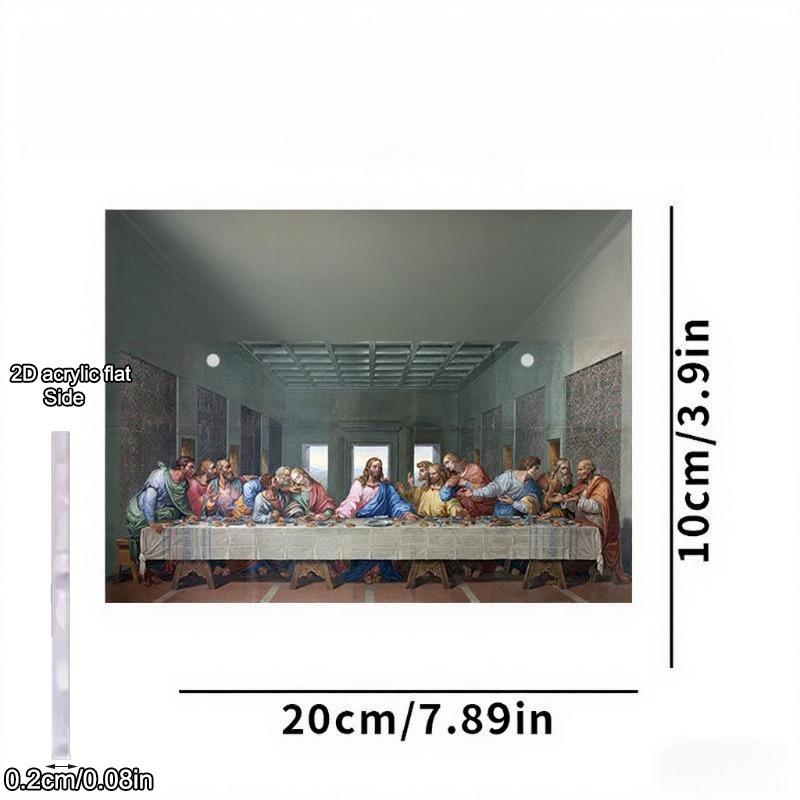1pcs Famous The Last Supper, Acrylic Sign, Four Seasons Decoration, with Wall Hanging, Novelty Home Decor, Perfect Durable for Bedroom