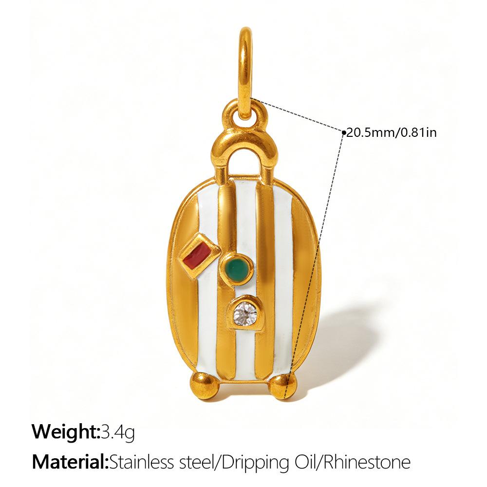 Yori 1Pc Exquisite Waterproof Castle Rocking Horse Shaped Pendant for Women Charms Golden DIY Accessories StainlessSteel Jewelry