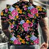 T-shirt d'été à col rond style Nord-Est pour homme en fibre de polyester