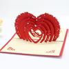 Heart-to-Heart 3D Pop-up Card, Qixi Festival Valentine's Day Love Confession, Handmade Hollow Paper Carving