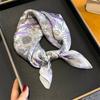 Fashion 100% Real Silk Scarf 53cm Square Bandelet Women's Silk Temperament Small Scarf Neck Decorative Wrap Printed Scarves