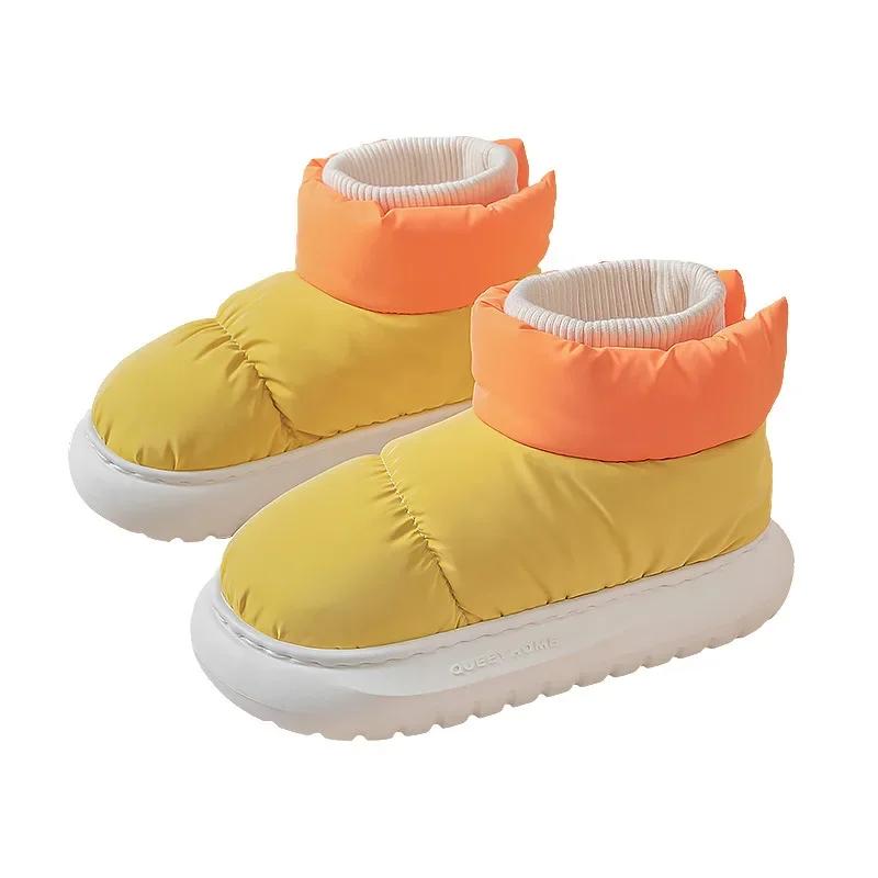Zimní dámské boty Vodotěsné platformové bavlněné boty Sněhule Plyšové teplé Domácí Nové Pohodlné Protiskluzové Kotníkové boty