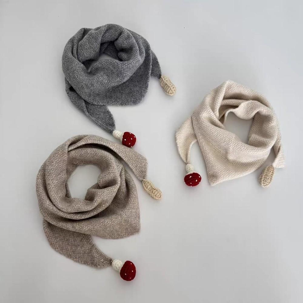 Soft Cotton Triangle Scarf Thicken Thermal Neckerchief Cute Winter Autumn Scarf Toddlers