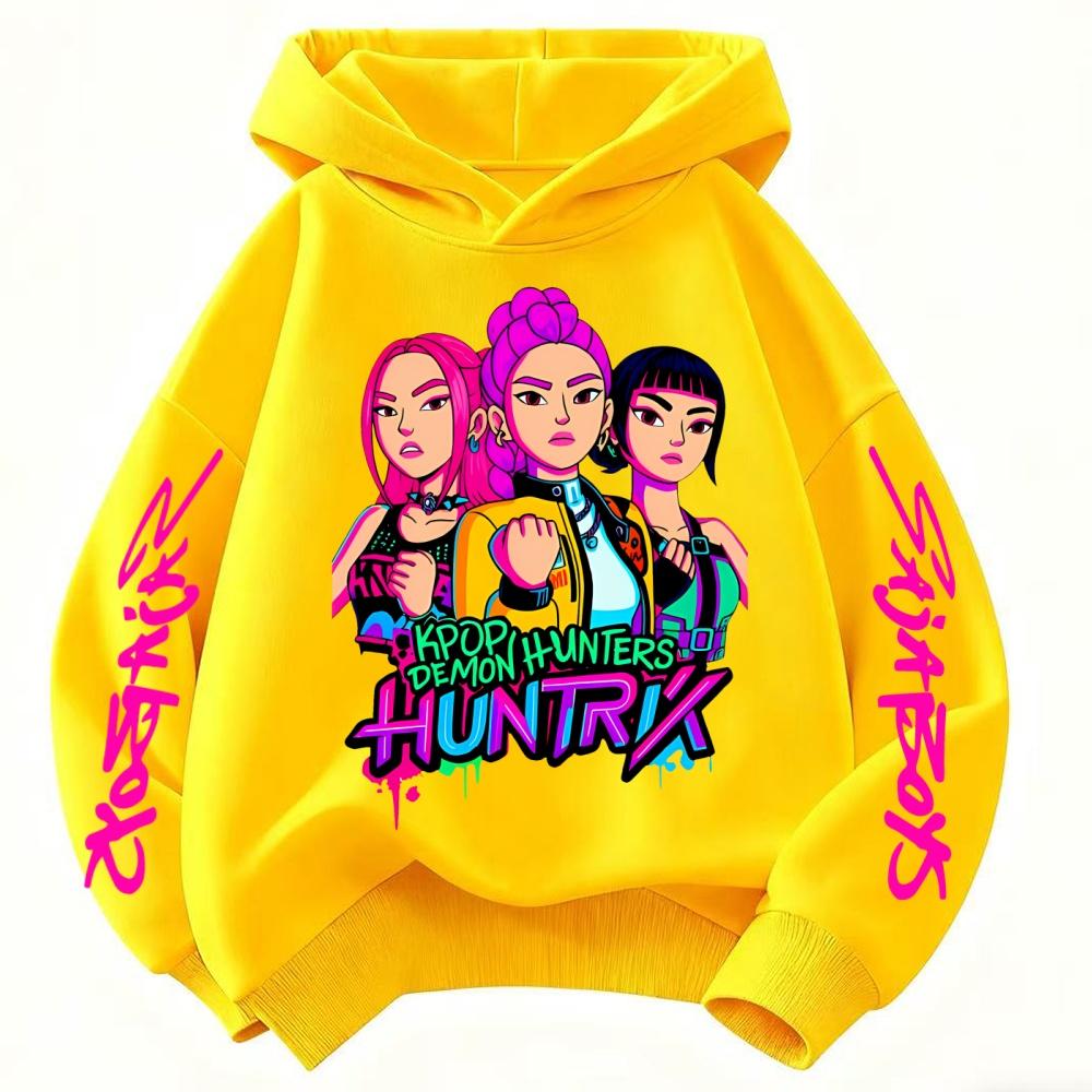 The Perfect Gift! Amazing K-POP Demon Hunters Kids Hoodie. Soft Cozy  Featured with Cool Cartoons for Boys and Girls.