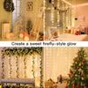 Curtain Fairy Lights 200LED with Remote Dimmable Timer Plug In for Bedroom, 6.6x6.6ft Waterproof String Lights for Wall Indoor Outdoor Window