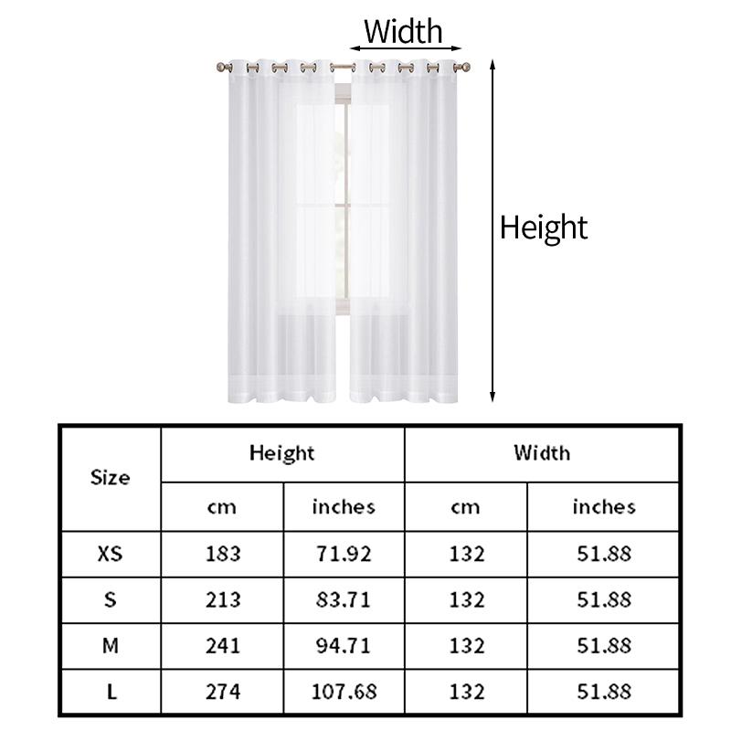 Patio Waterproof Voile Sheer Outdoor Garden Curtains Eyelets Yard Divider Gazebo Pergola Curtains Panel Tulle Net Window Drapes