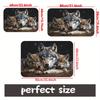 Starry Sky Wolf Print Kitchen Rug, Anti Fatigue Waterproof Non-Slip Comfort Standing Floor Mat for Kitchen